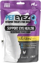 PetEyez Tear Stain Remover Vitamin Treats for Dogs - Supporto per la salute degli occhi & Ridurre il prurito & Tear Stain Buildup - 100% Natural Dog Treats w/Superfoods, Antiossidanti & Nutrienti - Pollo aroma - 1oz