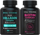Vitamine vitali Pillole Multi Collagen + Pillole Complesso Biotina