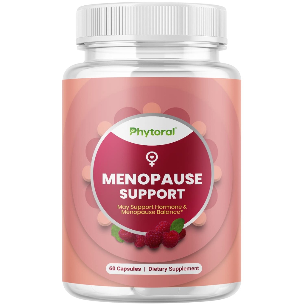 Phytoral supplemento completo di menopausa di erbe per le donne - capsule di equilibrio dell'ormone femminile per le maglie notturne Flashs caldi & mood Swings con Dong Quai, Chaste Berry & Black Cohosh Root - 60 Count Pack