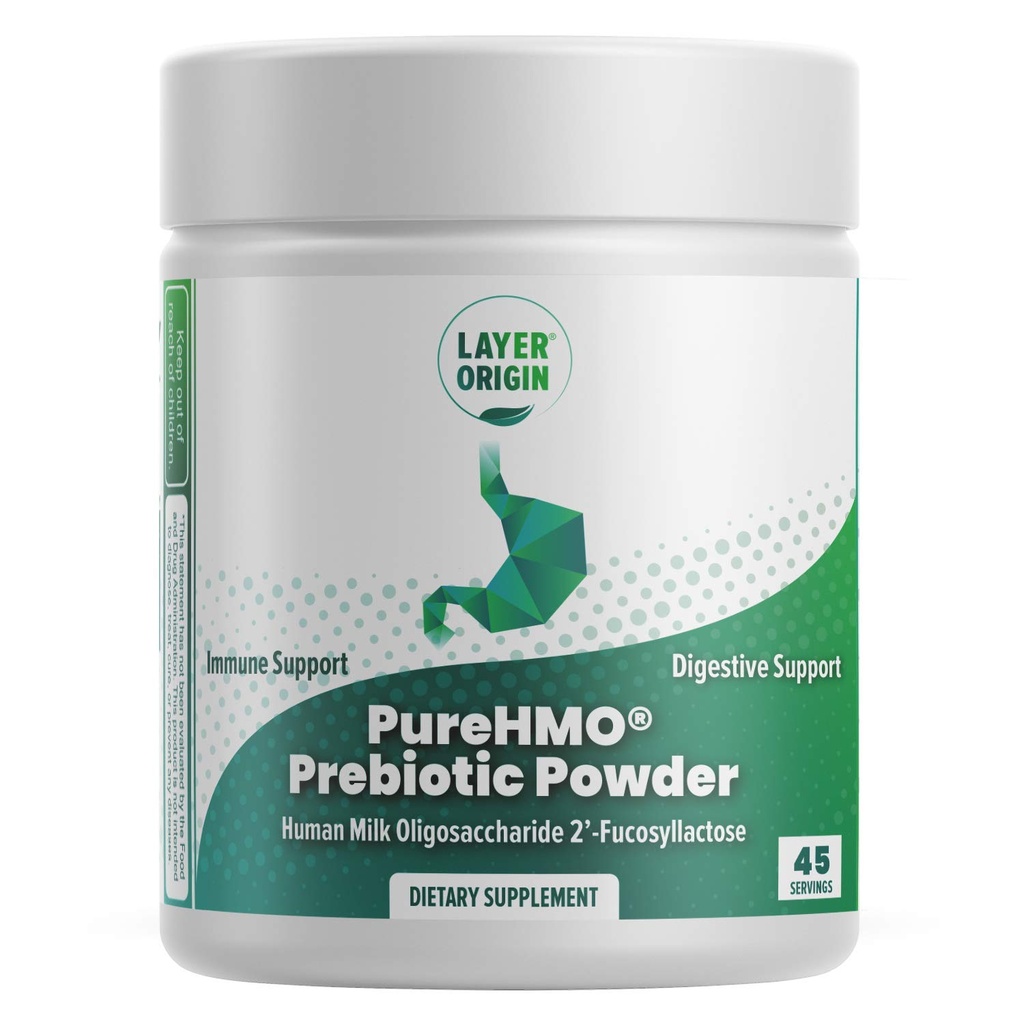 Origine dello strato | PureHMO Oligosaccaride del latte umano (HMO 2'-FL) Polvere di fibra prebiotica - Alimentazione 200 miliardi di Probiotici/Scoop, 45 Serve