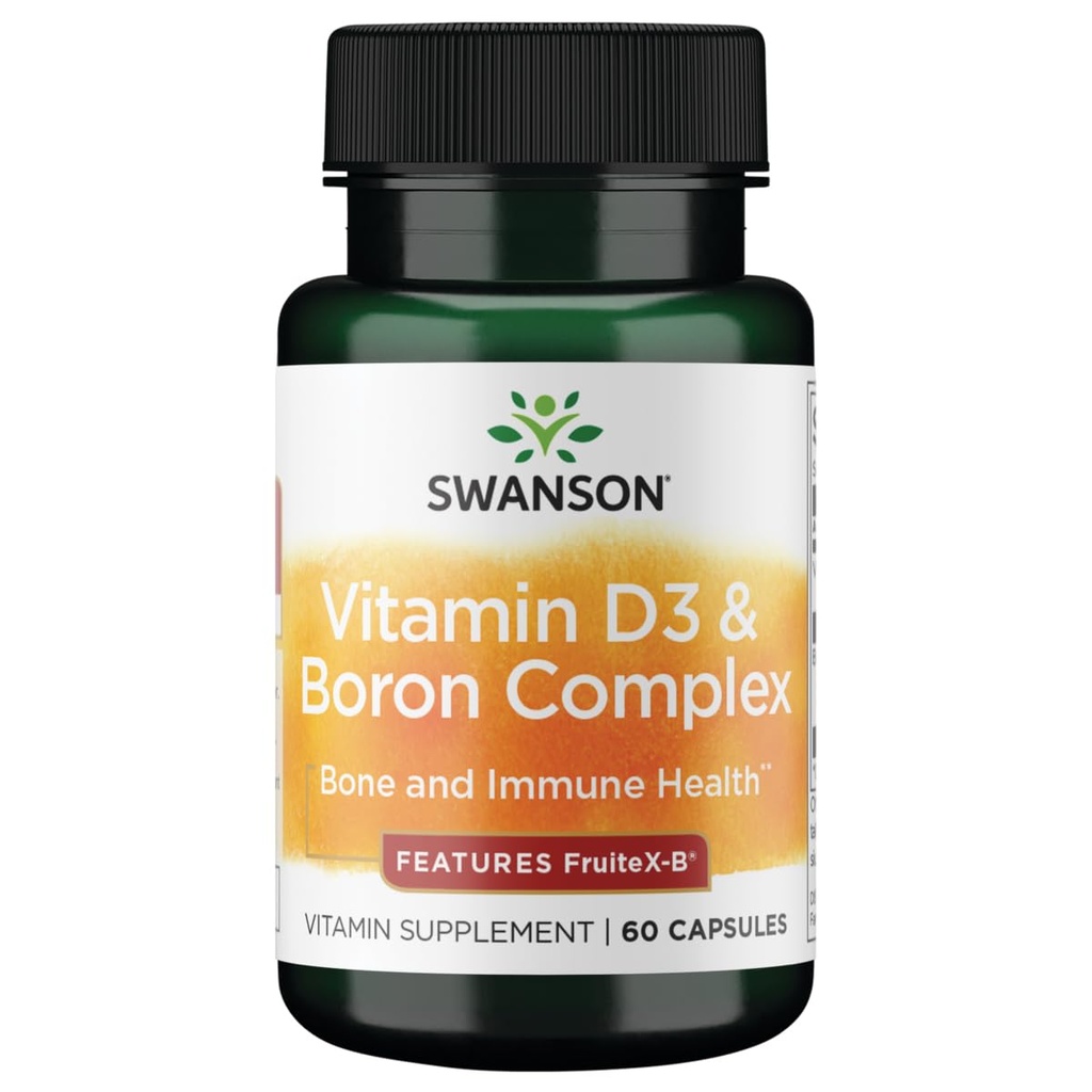 Swanson Vitamin D & Boron 60 capsule