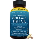 Viva Naturals Omega-3 Fish Oil, Triple Strength, 2500 mg, 30 Softgels – Re-Esterified Omega 3 acidi grassi Compreso EPA, DHA, DPA - Pascatarian-Friendly