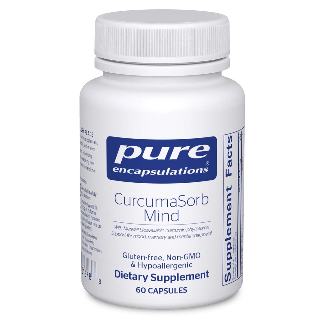 Pure Encapsulations CurcumaSorb Mind | Supplemento alla memoria di supporto, nitidezza e funzione cognitiva* | 60 capsule