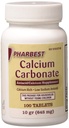Pharbest Calcium Carbonate Antacid e Calcium Supplemento 10 Grains - 100 compresse di HARBEST