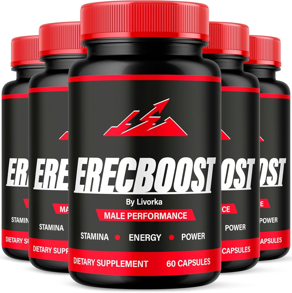 (5 Pack) Capsule Erecboost, Formula Avanzata Naturale, 300 Capsule