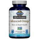 Giardino della vita Dr. Formulated Advanced Omega Fish Oil - limone, 1.290mg EPA, DHA + DPA in forma di trigliceride, Supplemento Omega 3 a singola fonte per la salute del cervello e del cuore, Non-GMO, 180 Softgels