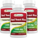 I migliori naturali riso rosso lievito 1200 mg (non OGM) 120 compresse (120 conteggio (pacchetto di 3))