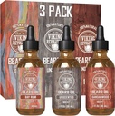 Viking Revolution Beard olio per gli uomini 3 Pack - Natural Mens Beard olio Varietà Set 2 - Sandalwood, Unscented and Bay Rum Scents - Beard Condizionamento e idratante per un cuscinetto sano (3 Pack, 1oz)