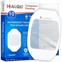 Trasparente Film Dressing 4" x 4.75" (10 Pack) - Impermeabile adesiva Panni in tessuto per doccia post-chirurgica, IV Scudo, Tatuaggio Aftercare, trasparente Traspirante Patch di HEALQU