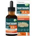 Shatavari (Shitabari) Gocce per il supporto delle donne Menopause sollievo, supplemento di erbe per il supporto PMS, 12-in-1 Formula con Yam Selvatico, Vitex Berry Extract. 2oz