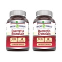 Incredibile Formulas Quercetin 800mg con Bromelain 165mg, 120 Veggie Capsule Supplemento (Pack of 2) - Non-GMO - Gluten Free - Supporti Salute &amp; Ben Essere