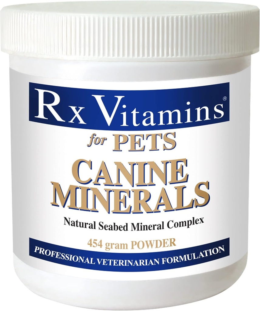 Minerali di Canina di Vitamine Rx - Supplemento di calcio del cane Plus Magnesio & Potassium - Polvere minerale per cani - Supplemento minerale per cani 16 oz