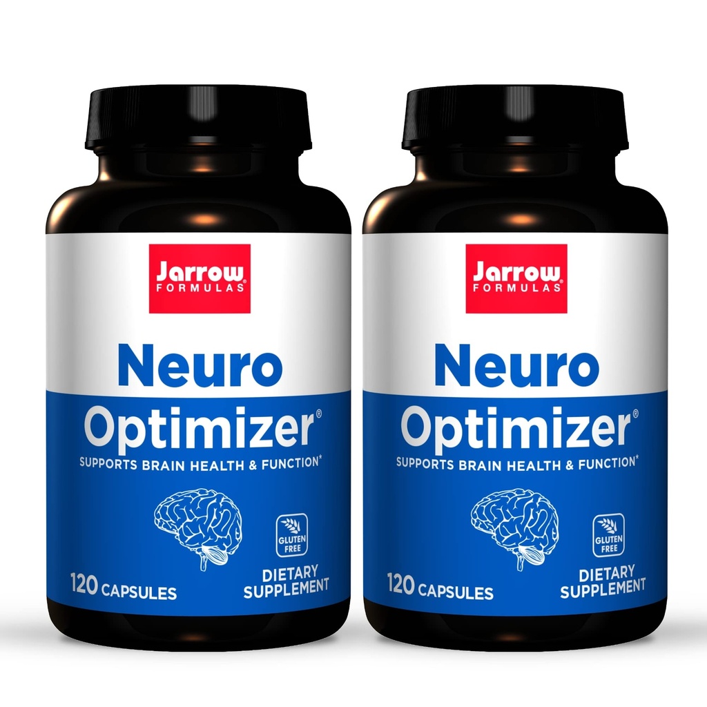 Jarrow Formulas Neuro Optimizer - 120 Capsule, Confezione da 2 - Brain Health & Antioxidant Support - Include 7 Neuro Nutrienti - Gluten Free - 60 Total Servings