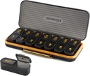 Organizzatore di pillole settimanali 2 volte al giorno - Pillola caso Am Pm - Travel Pill Box 7 giorni Portable Daily Vitamin Container Dispenser di medicina estetica con 7 scomparti separati Mattino notte supplemento titolare