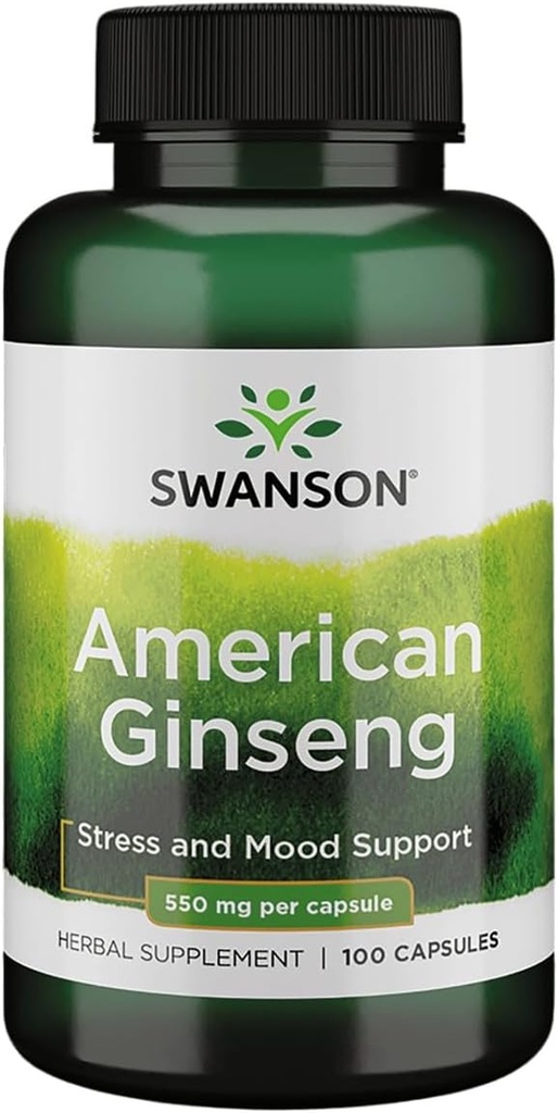 Swanson Premium Brand American Ginseng 550 Milligrams 100 Capsule