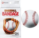 BioSwiss Kids Bandages, Baseball a forma di benda autoadesiva Set, Latex Free, Sterile Wound Care, 24 Conte