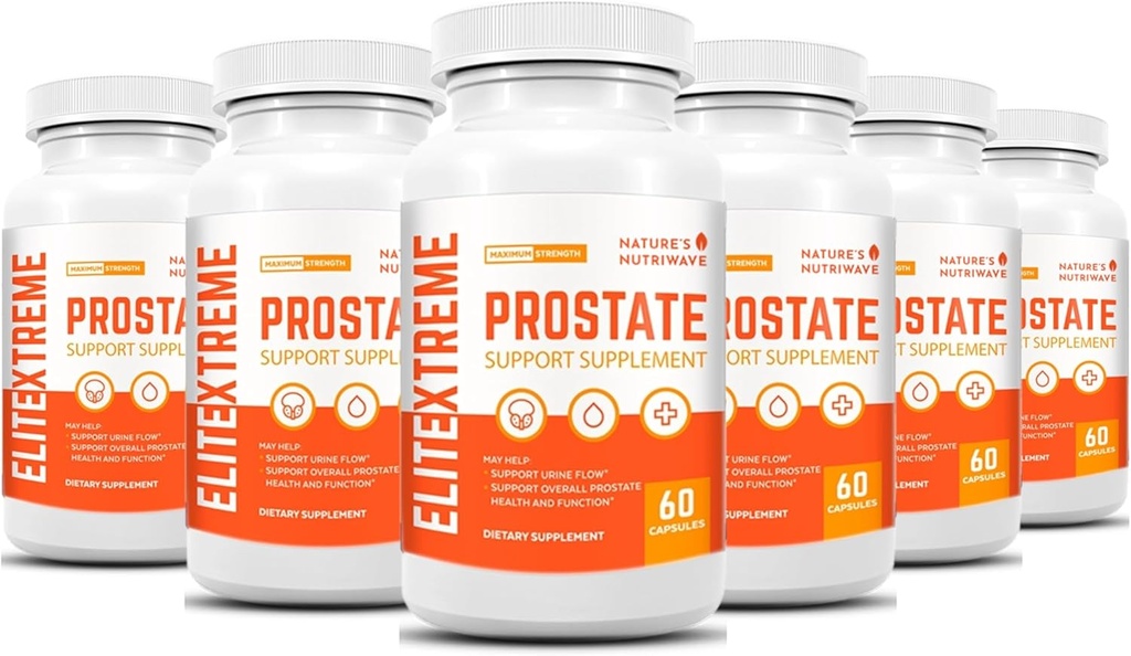EliteXtreme Health Supplement - Formula naturale con Saw Palmetto, Steoli vegetali, Zinco e Vitamine | Non OGM, Made in USA, 60 capsule, 6 mesi di fornitura