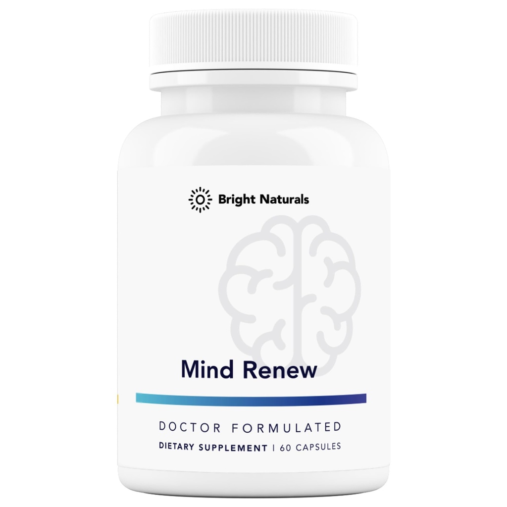 Mind Renew - Made in the USA - Integratore cerebrale per memoria e messa a fuoco - Support Vitality and Energy, 60 Capsule