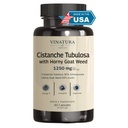 VINATURA Cistanche with Horny Goat Weed 60% Icariin - 1250mg per Serving, Cistanche Tubulosa, Cistanche Supplement Men, Energy, Strength Cognitive *USA Made and Tested* - 60 Capsule 30 Servings
