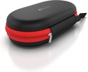 AGOZ Asthma Inhaler medicina Travel Case Pouch Cover, Inhaler Holder con chiusura a cerniera e cinturino da polso (nero/rosso)