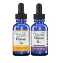 MieleCombe ad alta potenza Vitamina B1 (Thiamine) & B2 (Riboflavin) Gocce – Vegan, Non OGM, Liquido senza alcool per la salute, la digestione, capelli, pelle e unghie
