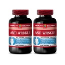 capsule antirughe per viso - ANTI-WRINKLE COMPLEX - Minerali cutanei, Integratore anti-invecchiamento, Vitamina E collagene, siero anti rughe, acido alfa lipoico, antirughe pillole per le donne, 2 Bot 120 Caps