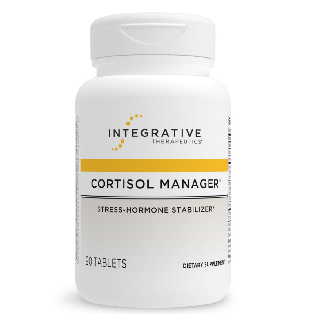 Integrative Therapeutics Cortisol Manager - Supplemento di supporto per la salute surrenale per la risposta di stress sano* - Vegan, Dairy-Free & Gluten-Free - 90 Capsule (45 Serve)
