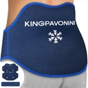 KingPavonini Extra Large Ice Pack per il Rilievo Del Dolore Di Schiena con Cinturino Dell'estensione, 2 Pack Reusable Lower Back Gel Ice Pack Wrap per Chirurgia Lombare, Sciatica, Dischi Herniated, Dolore Coccix, Terapia Fredda/Hot
