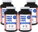 Yerba Prima Daily Fiber Caps - 180 Capsules, (Pack of 4) - Solubili & Insolubili Dietetici Fibra Supplemento - Colon Cleanse - Gut Health - Vegan, Non OGM, Senza glutine