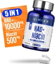 NAD+ Supplemento 1000mg & Niacin (Vitamin B3) 500mg, Nad Plus Boosting Supplemento per Donna e Uomo, Nicotinamide Riboside (NR) Supporta Anti-invecchiamento, Energia, Cervello, Muscolo, Non OGM, Senza glutine,74