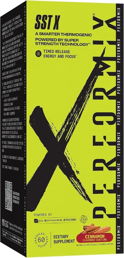 PERFORMIX SST X Timed Release Energy and Focus Powered by Super Strength Technology - Cinnamon - 60 Capsule (30 Serve)