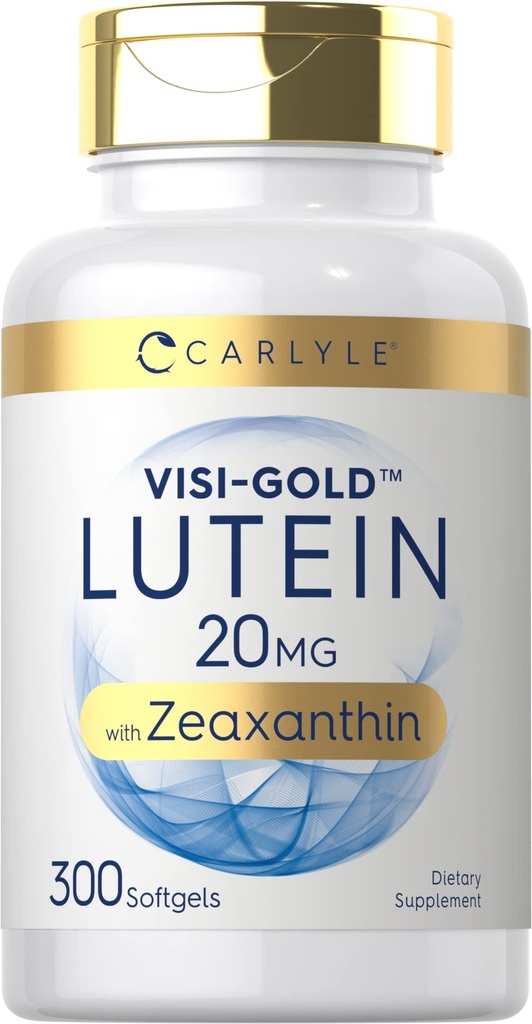 Carlyle Lutein e Zeaxanthin 20mg | 300 Softgels | Vitamine di salute degli occhi | Non-GMO & Gluten Supplemento gratuito