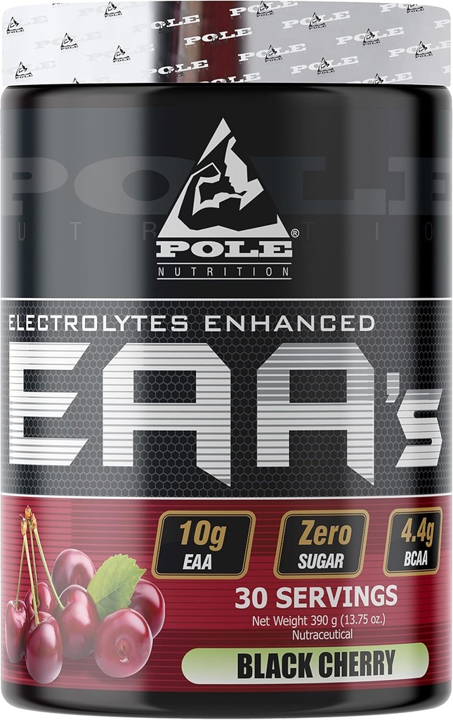 EAA Electrolytes Enhanced | Zero Sugar, Flavoured | 390 Gram 30 Serve (Black Cherry)