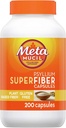Metamucil SuperFiber Psyllium Capsule, senza glutine e senza zucchero, 200 Ct