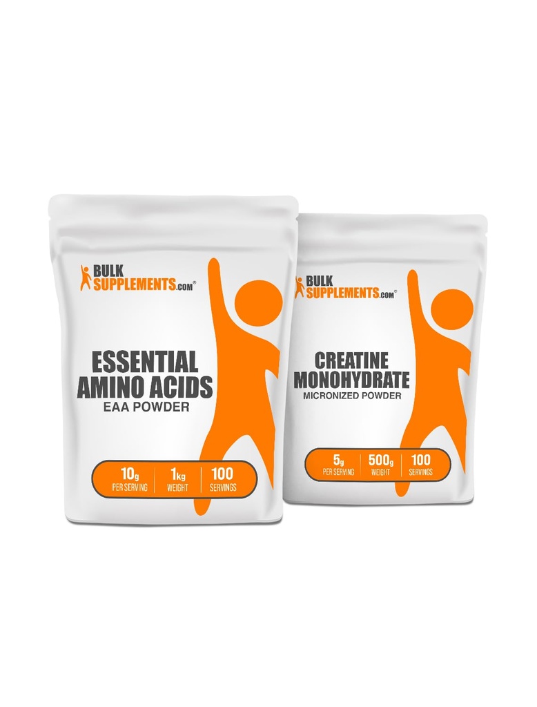 BULKSUPPLEMENTS.COM Polvere EAA 1kg + Creatina 500g Bundle