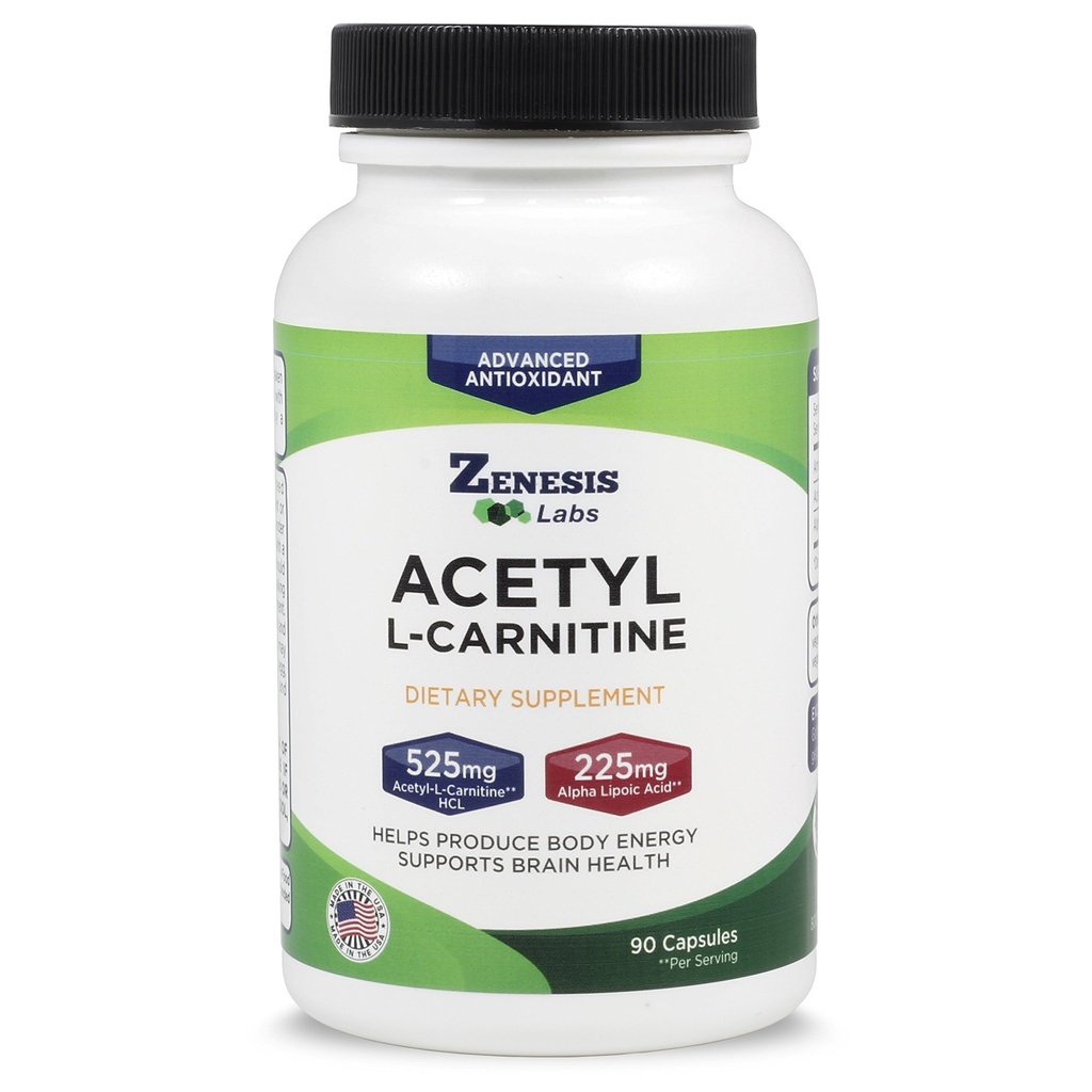 Zenesis Labs Acetyl L-Carnitina con acido alfa lipoico - 90 capsule