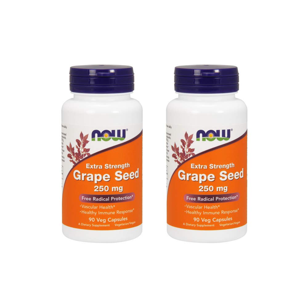 NOW Alimenti Grape Seed Extract 250mg, 90 Vcaps - (Pack of 2)