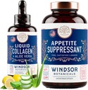 WINDSOR BOTANICALs Appetite Suppressant e liquido Collagen dieta marina e bellezza Bundle