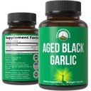 Picco Performance Aged Black Aglio capsule. Raw Vegan Pure Odorless Extract Supplemento pillole per il colesterolo e il supporto immunitario. dalla lampadina aglio con S-Allyl Cysteine e antiossidanti