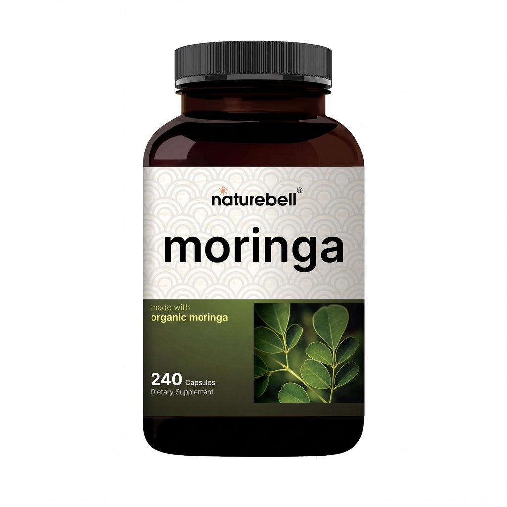 Estratto di caffè verde puro | Fatto con Moringa Polvere organica, 240 capsule – Superfood verde, salute della pelle, & supporto immunitario – Non-OGM, senza glutine, 4 mesi di alimentazione