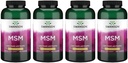 Swanson MSM - Minerali essenziali Promuovere la mobilità e il supporto sanitario comune - aiuta a mantenere la salute del tessuto connettivo compreso il cartilage, il collagene, & capelli - (240 capsule, 1000mg ogni) 4 Pack