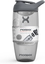 Promix Pursuit Protein Shaker Bottiglia (24 oz) – Silent No-Ball Mixer, Leak-Proof Lid, BPA/BPS & Phthalate-Free ECOZEN – Easy-Clean Shaker Cup for Protein Shakes, Pre & Post-Workout Smoothies