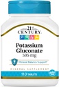 21st Century Potassium 595 mg Compresse, 110 conteggio (pacchetto di 3)