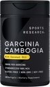 Ricerca sportiva Garcinia Cambogia Extract (60% HCA) con Olio di cocco biologico extra vergine | Non OGM, Soia e Gluten Free (180 Liquid Softgels)