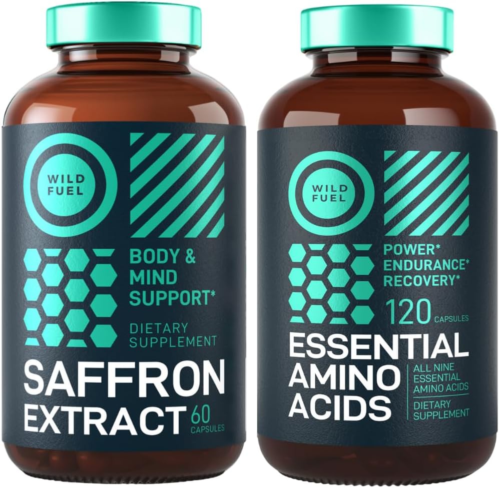 Integratore di aminoacidi essenziale e Pure Saffron Estratto di energia e Bundle di umore