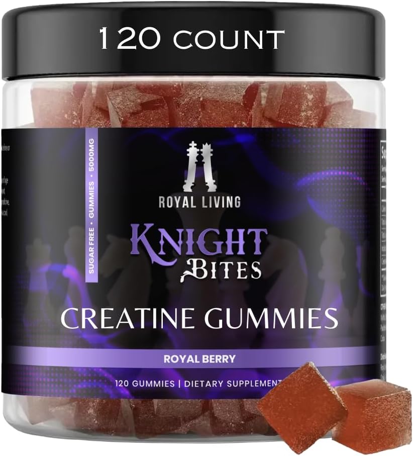 Zucchero Free Creatina Monoidrato Gummies 5g per uomini e donne, Masticabili Creatina Monoidrato per la crescita del muscolo & Recupero, Vegan, Mixberry Flavor, 120 Conte