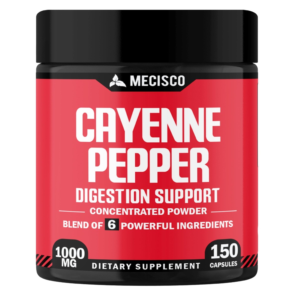 Estratto di pepe di Cayenne con radice di zenzero, radice di barbabietola, e pepe nero e altro - 150 capsule - 6in1