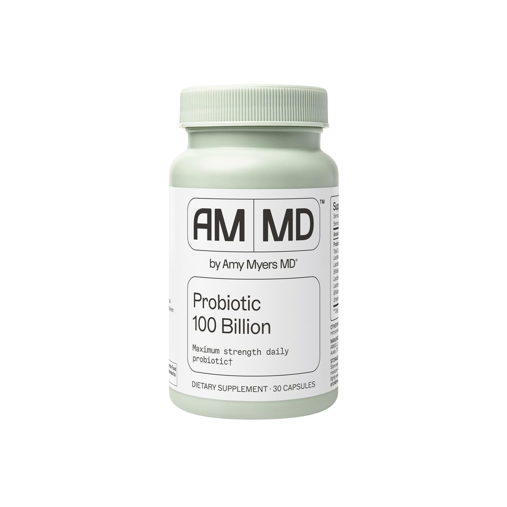 Amy Myers MD capsule probiotici 100 miliardi - Probiotico giornaliero di massima resistenza - Integratore alimentare - Digestione e supporto immunitario