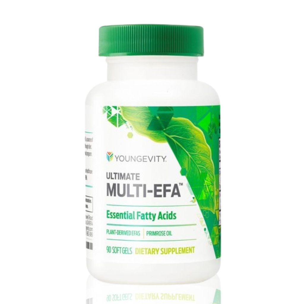 Youngevity Ultimate Multi-EFATM - Integratore EFA basato sulle piante - No Fish - Small Softgel per adulti e bambini, Sera Primrose - 90 Softgels (Pack of 1)