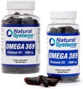 Omega 369 1000 mg 100 e 60 Softgels Bundle- Triple Omega 3-6-9 Flax Seed Oil Supplementi - Flax Seed Oil Omega 3 6 9 capsule con acidi grassi essenziali - Supporto cuore e salute circolatoria *